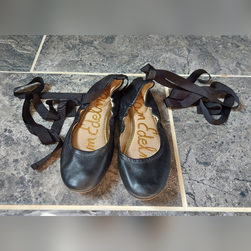 Sam Edelman leather ballet flats with laces